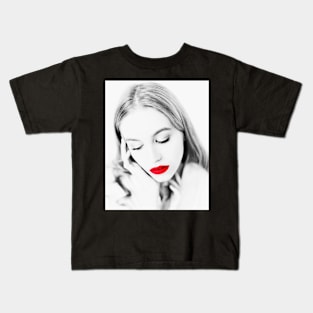 Woman, Girl, Fashion art, Fashion print, Scandinavian art, Modern art, Wall art, Print, Minimalistic, Modern Kids T-Shirt